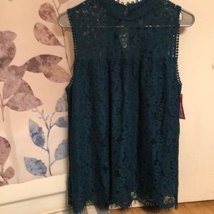 Turqouise Lace top
